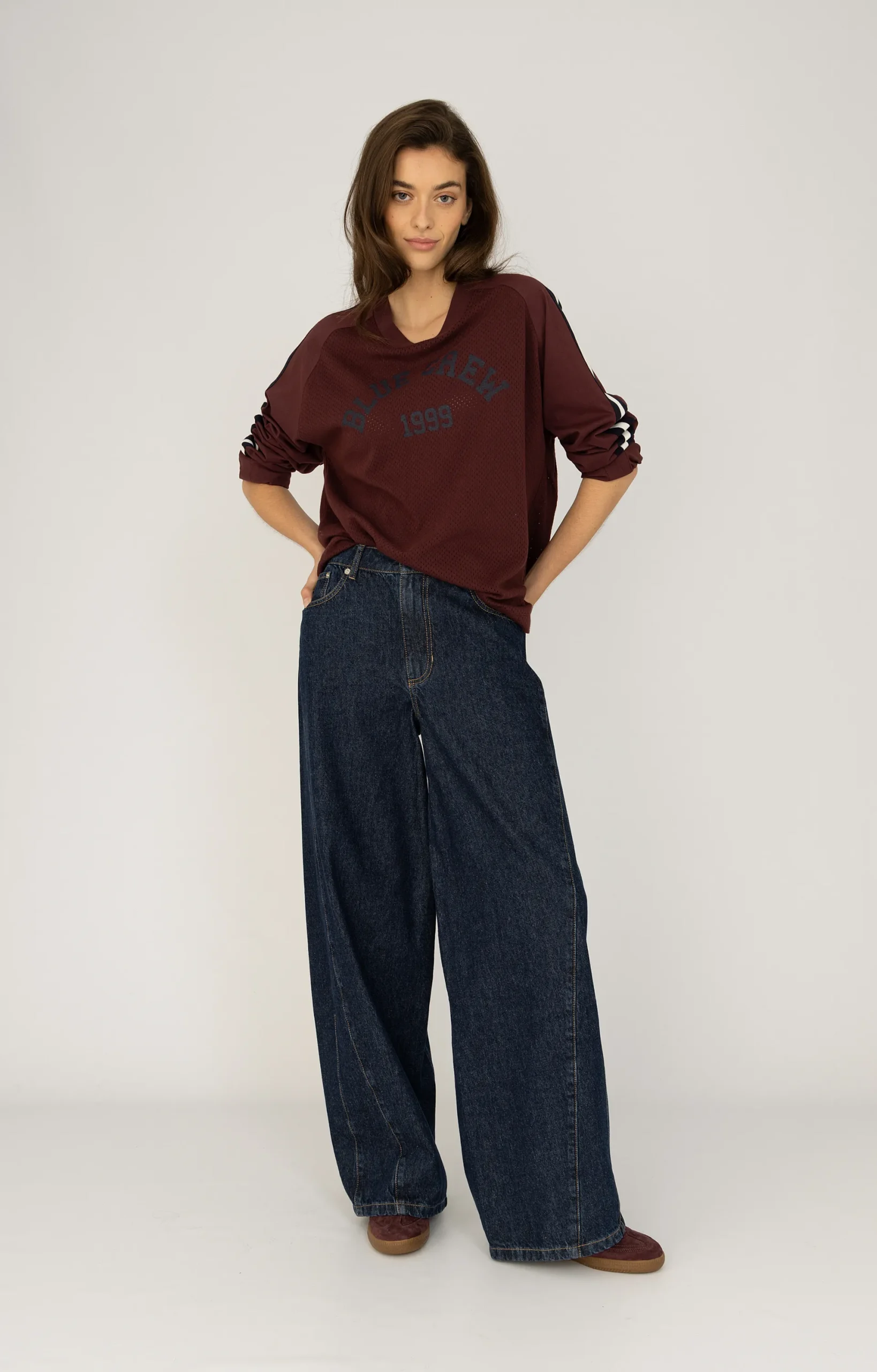 anna blue shirt meshlong